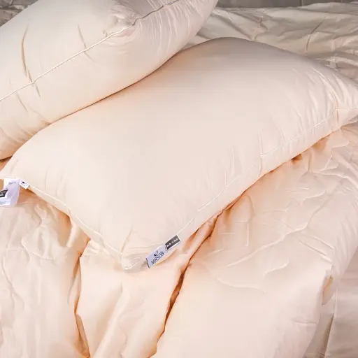 Летний постельный комплект MirSon Line Satin Light Pro Creamy Ecosilk Евро (2200010972030) - фото 7