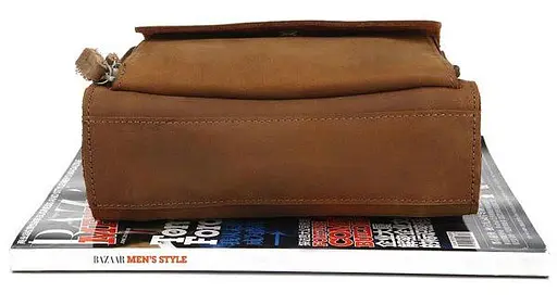 Чоловіча шкіряна сумка Vintage 21,5х25,5х7,5 см sum0012446 - фото 5