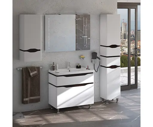 Пенал підлоговий Sanwerk "Алесса" 35 венге, лівий (MV0000254), Венге - фото 3