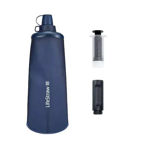 Пляшка-фільтр для води LifeStraw Peak Squeeze 1L High Mountain Blue (1033-LSW LSPSF1MBWW) - фото 4