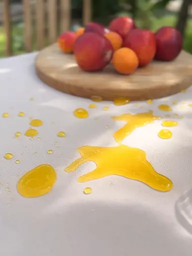 Водовідштовхувальна скатертина Бежевий однотон 280х140 см (+ 6 серветок 30х40) - фото 7