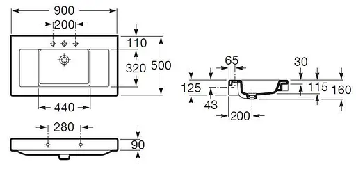 Умивальник Roca Stratum A327632000, Білий - фото 2