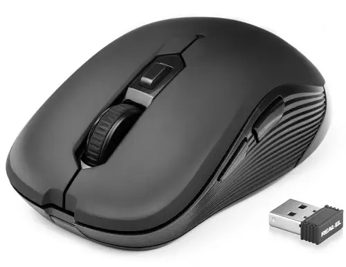 Миша REAL-EL RM-331W Wireless, Black, бездротова, USB, оптична, 1600 dpi, 5 кнопки, 2xAAA - фото 8