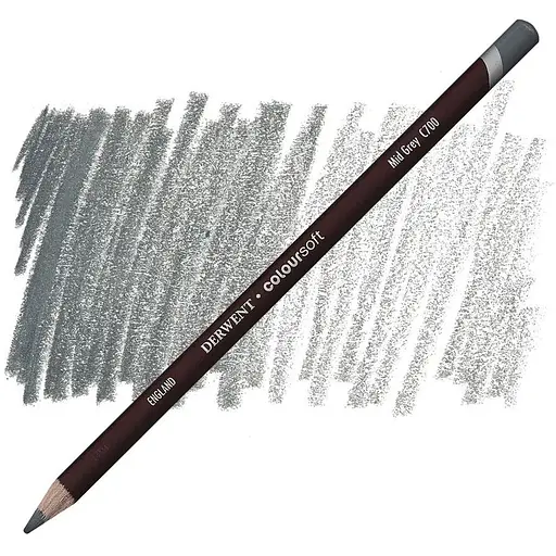 Карандаш цветной Derwent Coloursoft С700 Серый средний