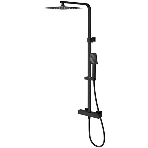 Душова система з термостатом Cersanit Bari чорний S951-841, Чорний матовий - фото 1