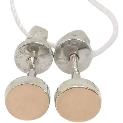 Серебряные пуссеты Golden Silver c позолотой. ЛИБЕ