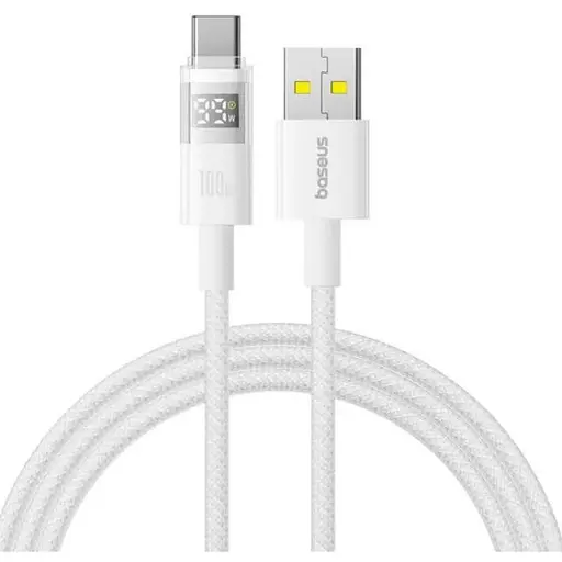 Кабель Baseus Display 2 Fast Charging Data Cable USB-A to USB-C 100W 1 м Білий