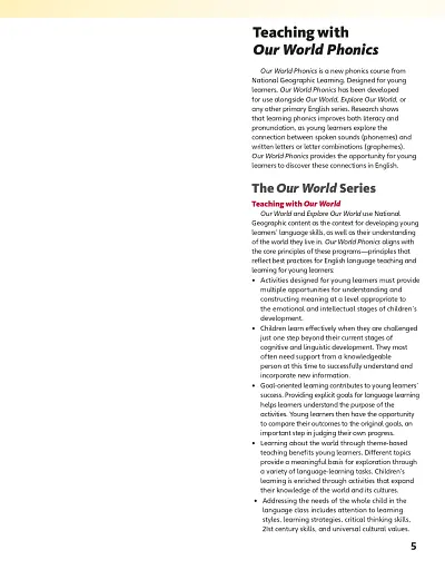 Our World (2nd Edition) 1-3 Phonics and ABC Teacher's Guide with Audio CD - фото 2