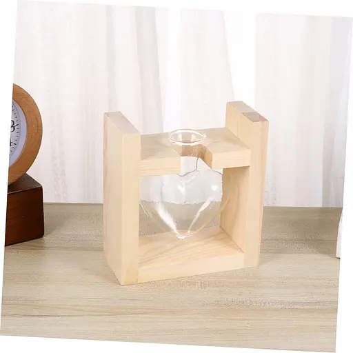 LIFKICH Декор міні ваза 1 шт. Плейн Повітряні рами Дерев'яні рами Прозора підставка Прозора сівалка гідропонна Ваги Shell - фото 6