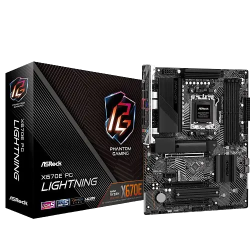 Материнська плата ASRock X670E PG Lightning Socket AM5 (X670E PG LIGHTNING) Б/В