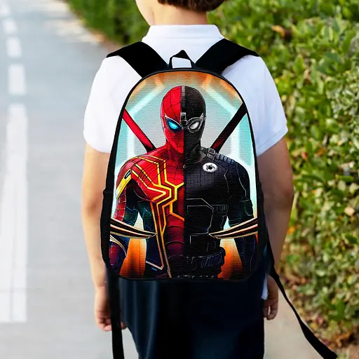 Рюкзак детский Человек-паук, Спайдермен "Spiderman" 34х27см, городской ранец для мальчика с принтом (00386)