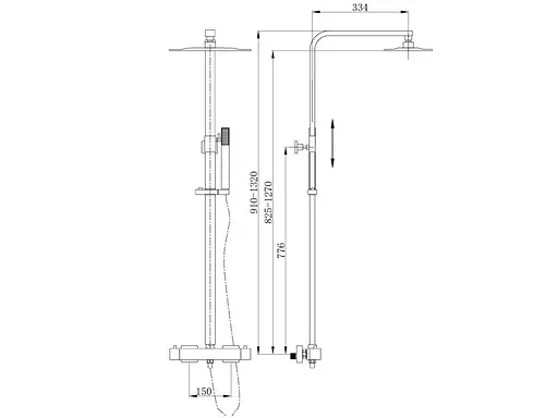 Душова система Asignatura Unique 85527802, Чорний матовий - фото 2