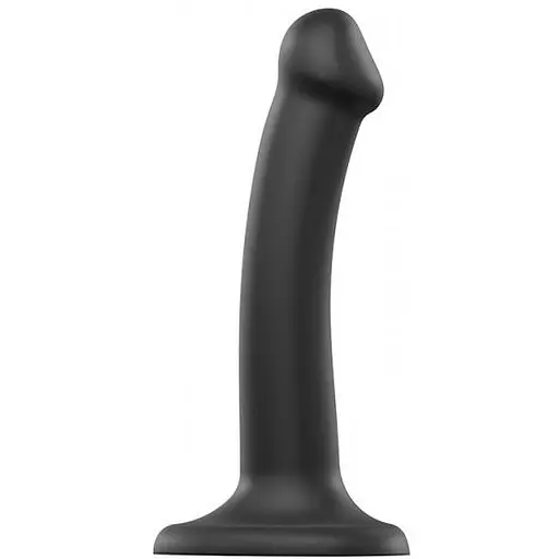 Фалоімітатор Strap-On-Me Bendable Double Density M 18 см чорний