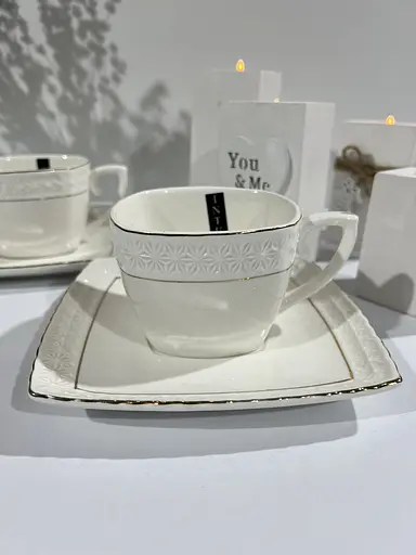 Чашка фарфоровая Снежная Королева Interos белая 240 мл с блюдцем 507009-А - фото 3