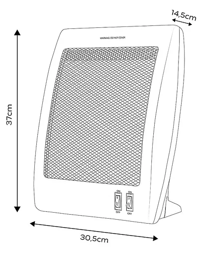 Обігрівач інфрачервоний Neo Tools 800Вт, кварцовий нагрів. елемент, білий - фото 9