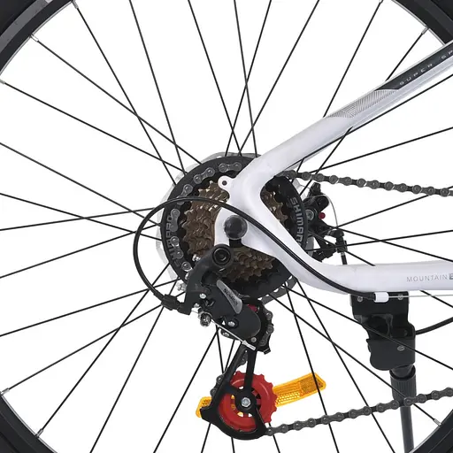 Велосипед SKD75 MTB 2605-2, 26 дюймів, сталева рама 16 Sunrun 24SP білий - фото 4