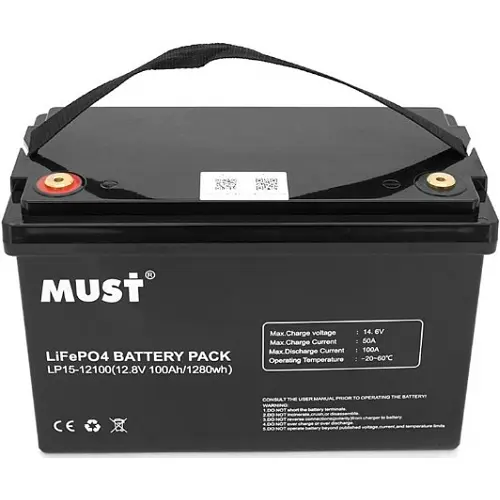 Аккумулятор Must LiFePO4 LP15-12100 12,8V 100Ah, 1,28kWh, BMS50A@4S - фото 2