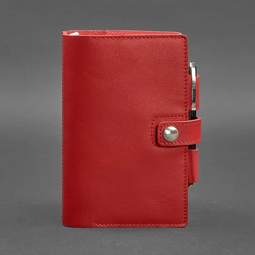 Женский кожаный блокнот (Софт-бук) 4.0 красный - фото 6