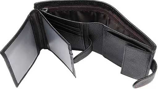 Мужской кожаный кошелек Vintage 9.5х12 см acs0015340 - фото 4