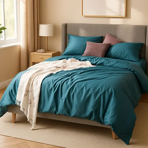 Комплект постільної білизни Ideia Сатин полуторний без простирадла 145х215 см (8-36086_м'ята) - фото 2