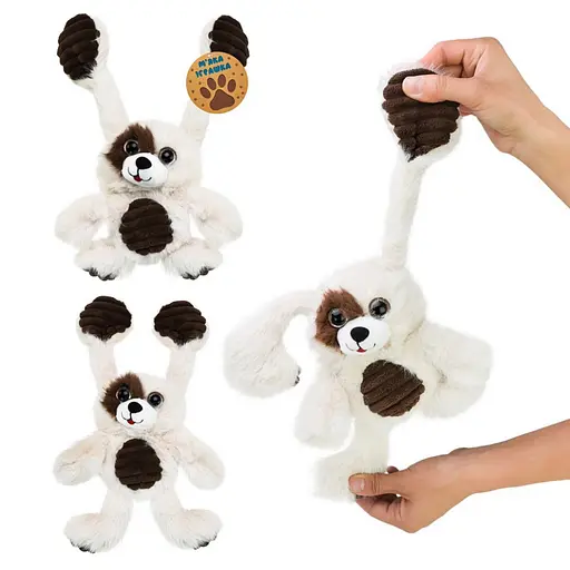 Дитяча м'яка іграшка-потягушка "Собачка" Bambi MJ2407 розмір 30 см - фото 2