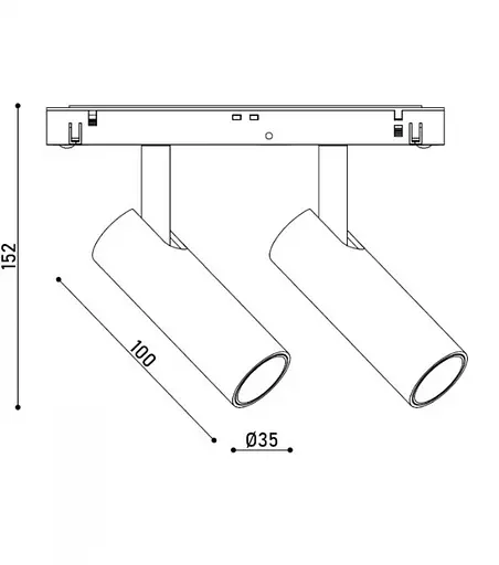 Світильник магнітний трековий Kloodi KDMG-SPOT35 2x7W 3K BK - фото 5