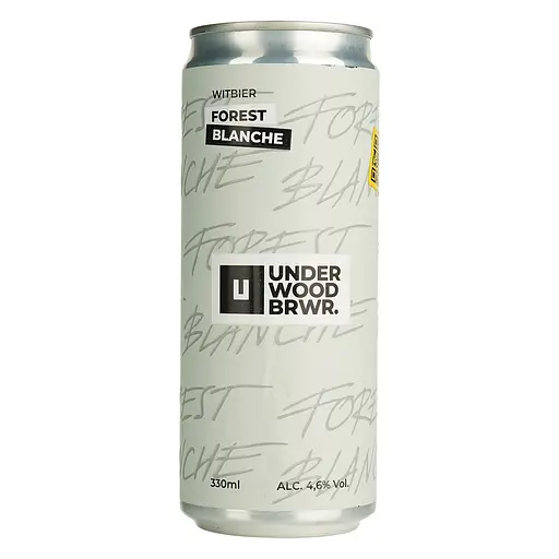 Пиво Underwood Brewery Forest Blanche, світле, нефільтроване, 4,6%, з/б, 0,33 л (870723)