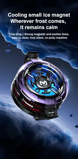 Кулер активне охолодження для телефону / планшета Memo CX08 AI c магнітним і механічним кріпленням Purple (18515) - фото 3