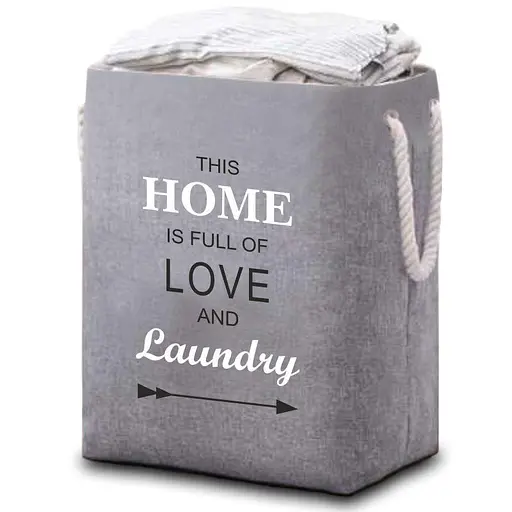 Корзина Органайзер Lovely Svi для зберігання білизни, одягу, косметики, книжок, іграшок 60×40×32 см - сірий (281123) - фото 1