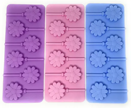 Силиконовая форма для леденцов и конфет на палочке "Цветок", Kitchen Master Фиолетовый 81886 - фото 8