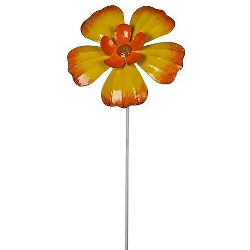 Фігурка декоративна садова Greenware Квітка, жовта - фото 1