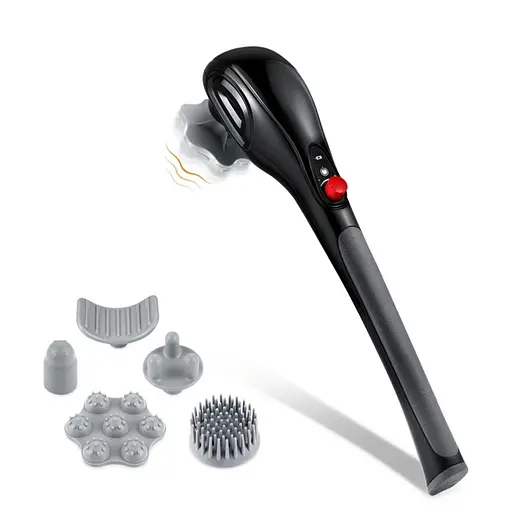 Масажер ручний для тіла B-6 + 5 насадок (Чорний) - фото 5