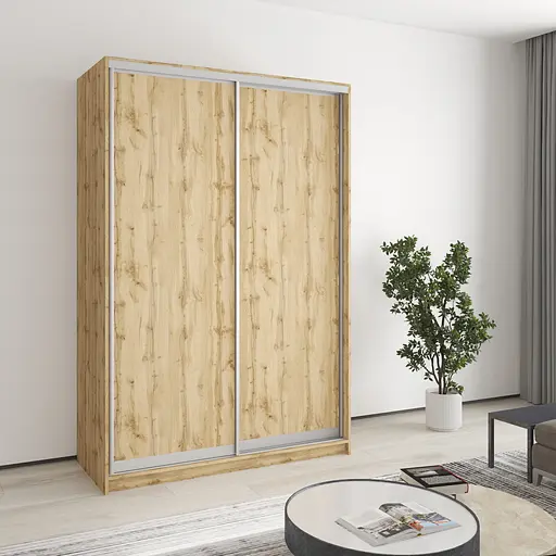 Шафа-купе дводверна MebelStar Стандарт AL 2ДСП 140x45x210 см Дуб тахо (MBS-3445)