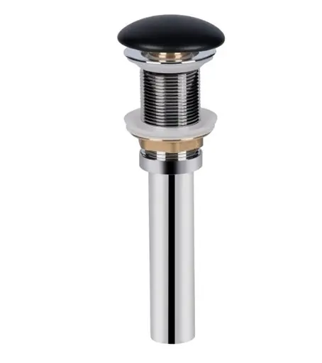 Комплект Qtap Dove: Раковина накладная овальная 415x340x140 мм Matt Black + Донный клапан PU03 (QT063078MBMBN47307) - фото 5