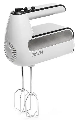 Міксер Eisen EHM-415W White 450W ручний 5 швидкостей турбо режим винчики гаки для замісу тесту захист від перегріву - фото 3
