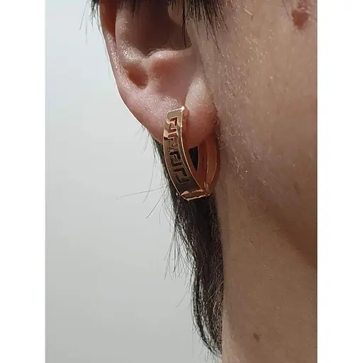 Золоті сережки Favoritum 2 в 1 з алмазною гранню. 2543 - фото 5