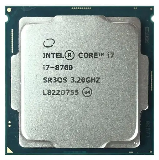Процессор Intel Core i7 8700 (CM8068403358316) (Socket 1151 v2, 12T, 4.7 ГГц, Tray) Б/у - фото 1