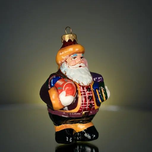 Ялинкова прикраса Різдвяні історії Санта з подарунками скло (4820001045475) - фото 3