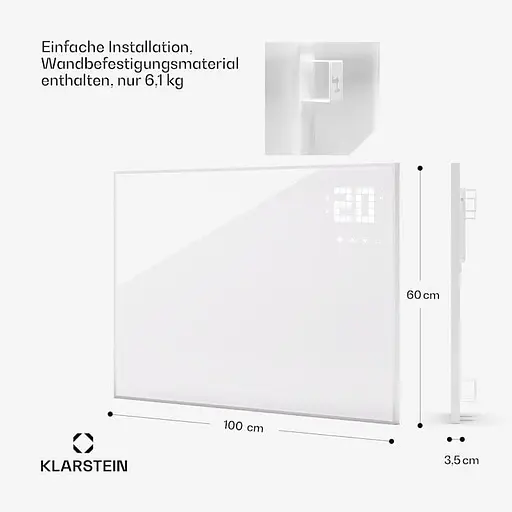 Инфракрасный обогреватель Klarstein Wonderwall Smart Bornholm (10045464) - фото 7