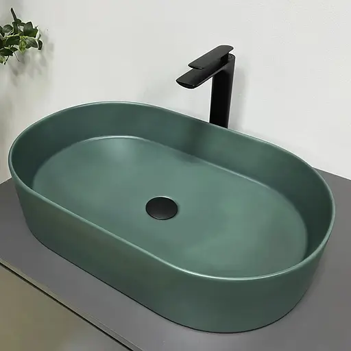 Умивальник VBI Verona 60 emerald matt накладний VBI-011327, Зелений матовий - фото 1