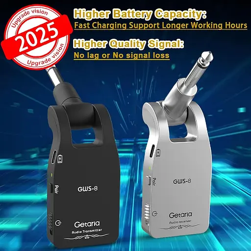 Беспроводная гитарная система Getaria беспроводной приемник-передатчик аккумуляторная батарея - фото 6