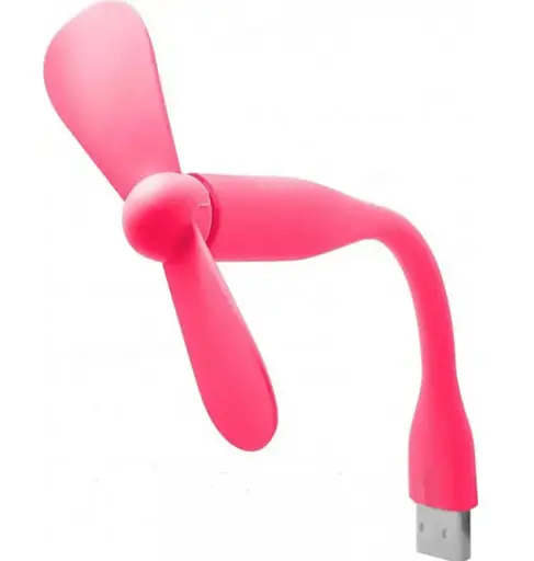 Портативний гнучкий USB міні-вентилятор для ноутбука/powerbank (Pink) - фото 2