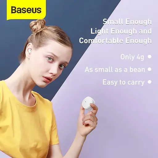 Наушники Bluetooth Baseus Encok True Wireless Earphones WM01 (NGWM01-02) белые - фото 9