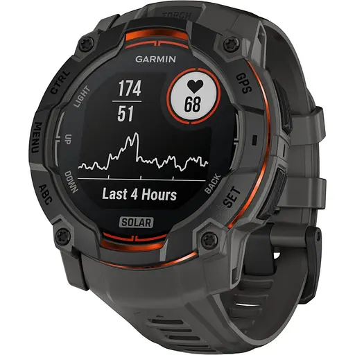 Смарт-часы Garmin Instinct 3 Solar 50 mm Black with Charcoal Band (010-02935-00) (125560)