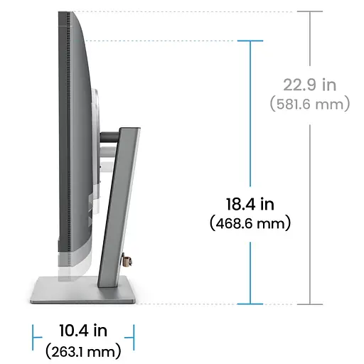 TFT 31.5" BenQ RD320U, 4K, IPS, 2хHDMI, DP, USB- C, USB-hub, HAS, Pivot, кол., сірий - фото 8