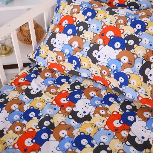 Наволочка MirSon Бязь Kids Time 20-0032 Colored bears 40х60 см (2200009638725) - фото 2