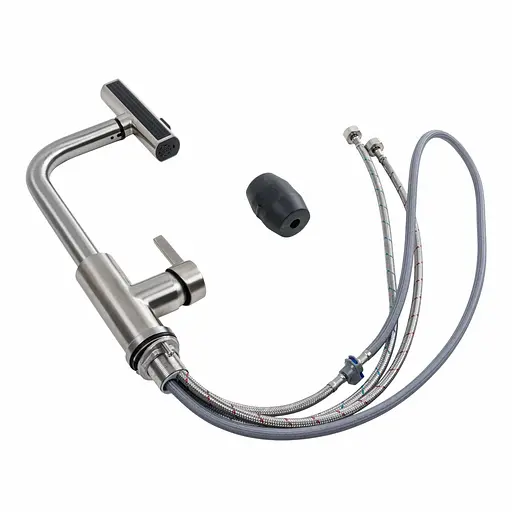 Змішувач для кухні Platinum XK08A нержавіюча сталь - фото 4