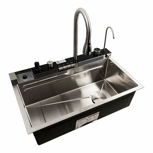 Кухонна мийка 75x45М сатин Platinum Handmade Водоспад, Satin - фото 4