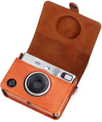 Чехол для фотокамер моментальной печати Fujifilm Instax Mini Evo Case Brown [87581] - фото 3