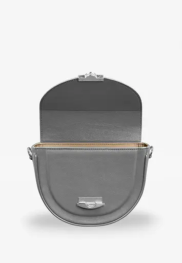 Жіноча шкіряна сумка Kira сіра - фото 4